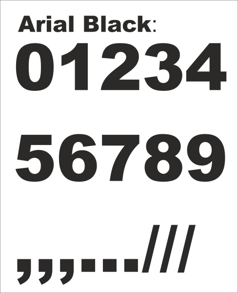 FolienPlot Zahlen Set